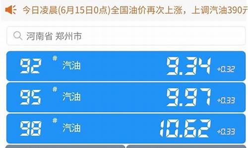 河南今日油价92汽油降价_河南省今日油价92汽油价格表